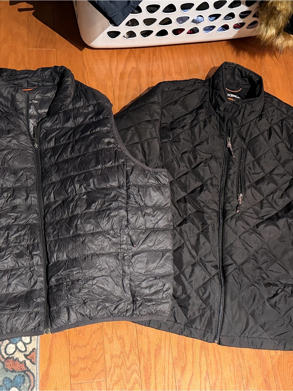 Men's Black Quilted Hawke & Co sports performance  - Coat and vest duo